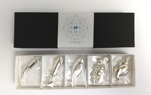 富山湾海鮮箸置き 5種セット 錫製 | 株式会社竹中銅器
