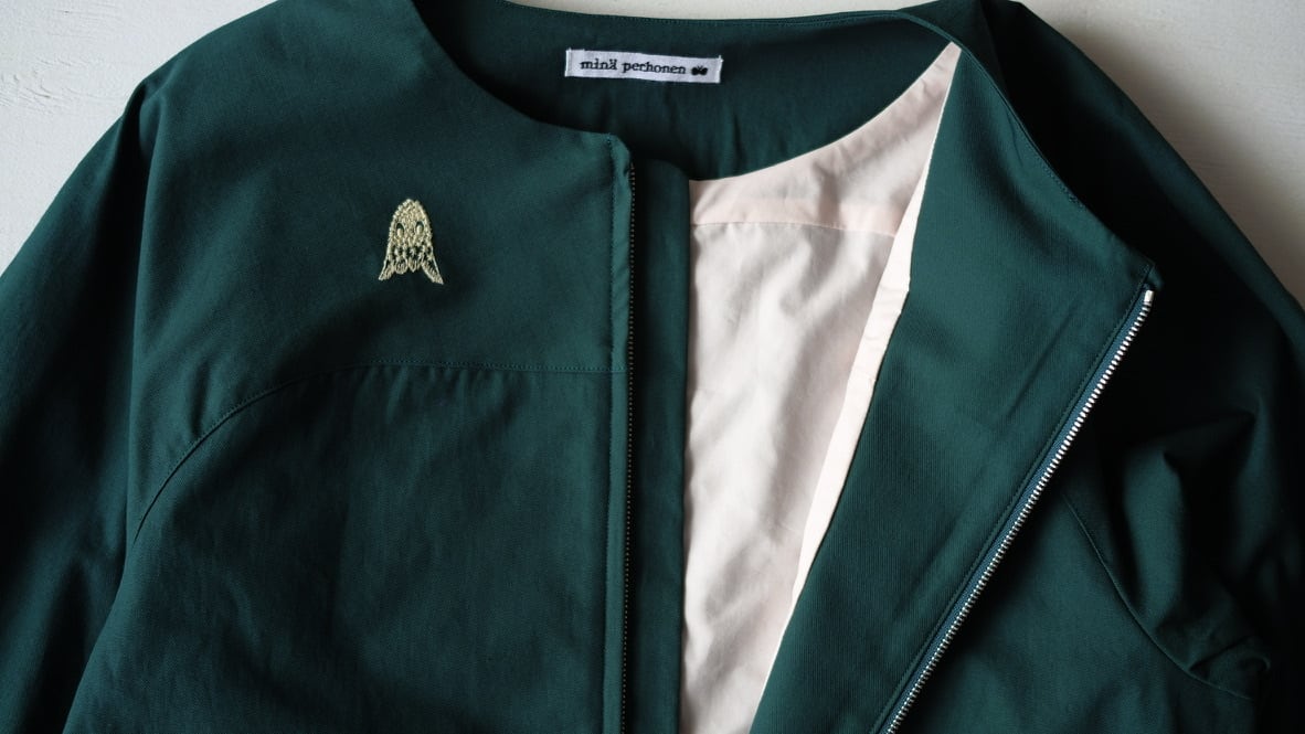mina perhonen 26SS 〉 troll “ジャケット” / AES2078PD / green