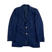 60s 70s 金ボタン THE BLAZER MAN VAN JACKET ザ ブレザーマン ヴァンヂャケット ウール 段返3B 背抜き 紺ブレザー テーラードジャケット サイズ 170 /ネイビー系 メンズ ヴィンテージ