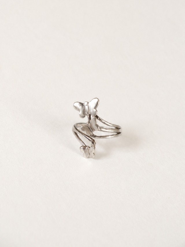 Trois Papillons — Vintage Silver Ring