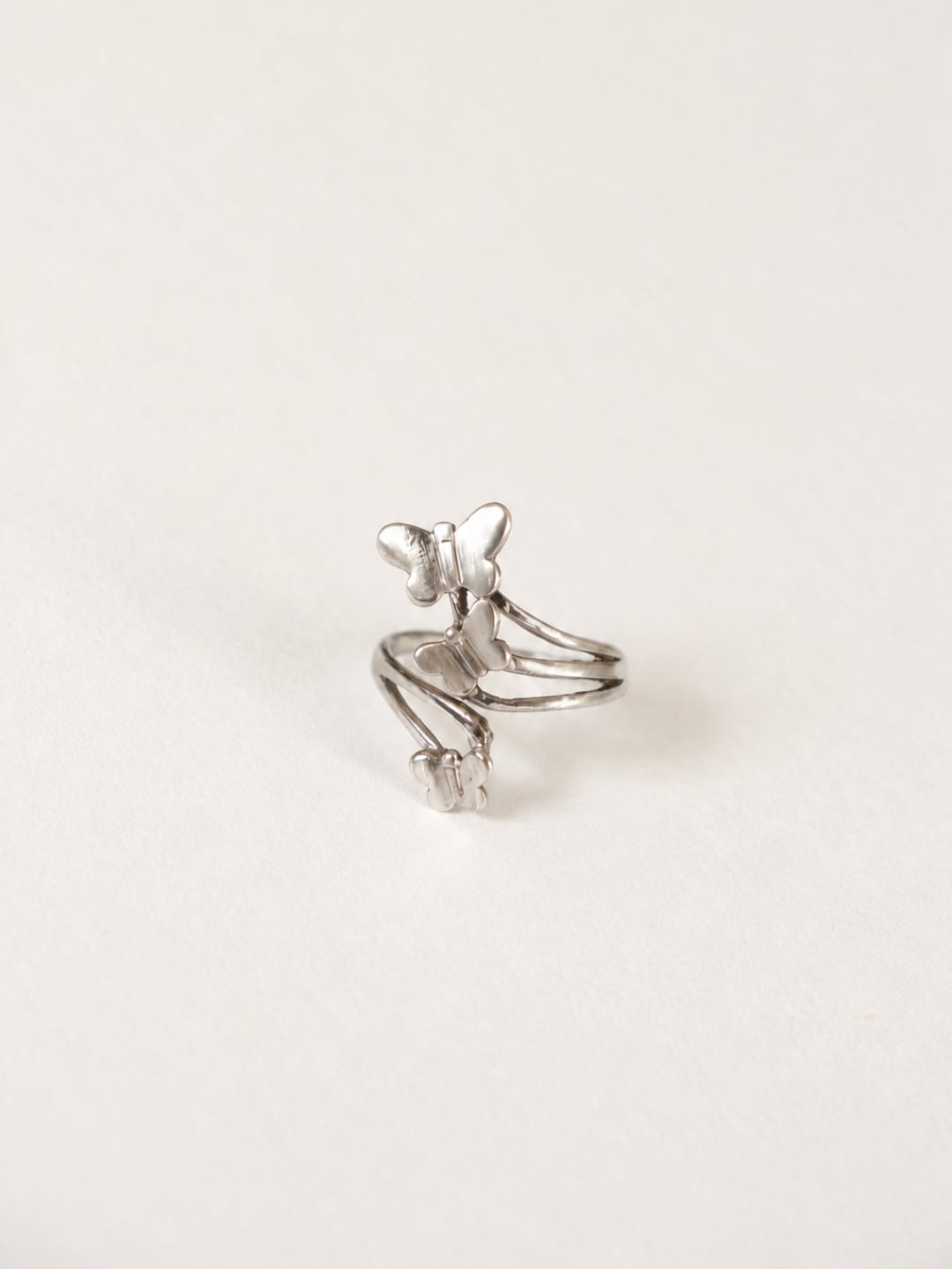 Trois Papillons — Vintage Silver Ring