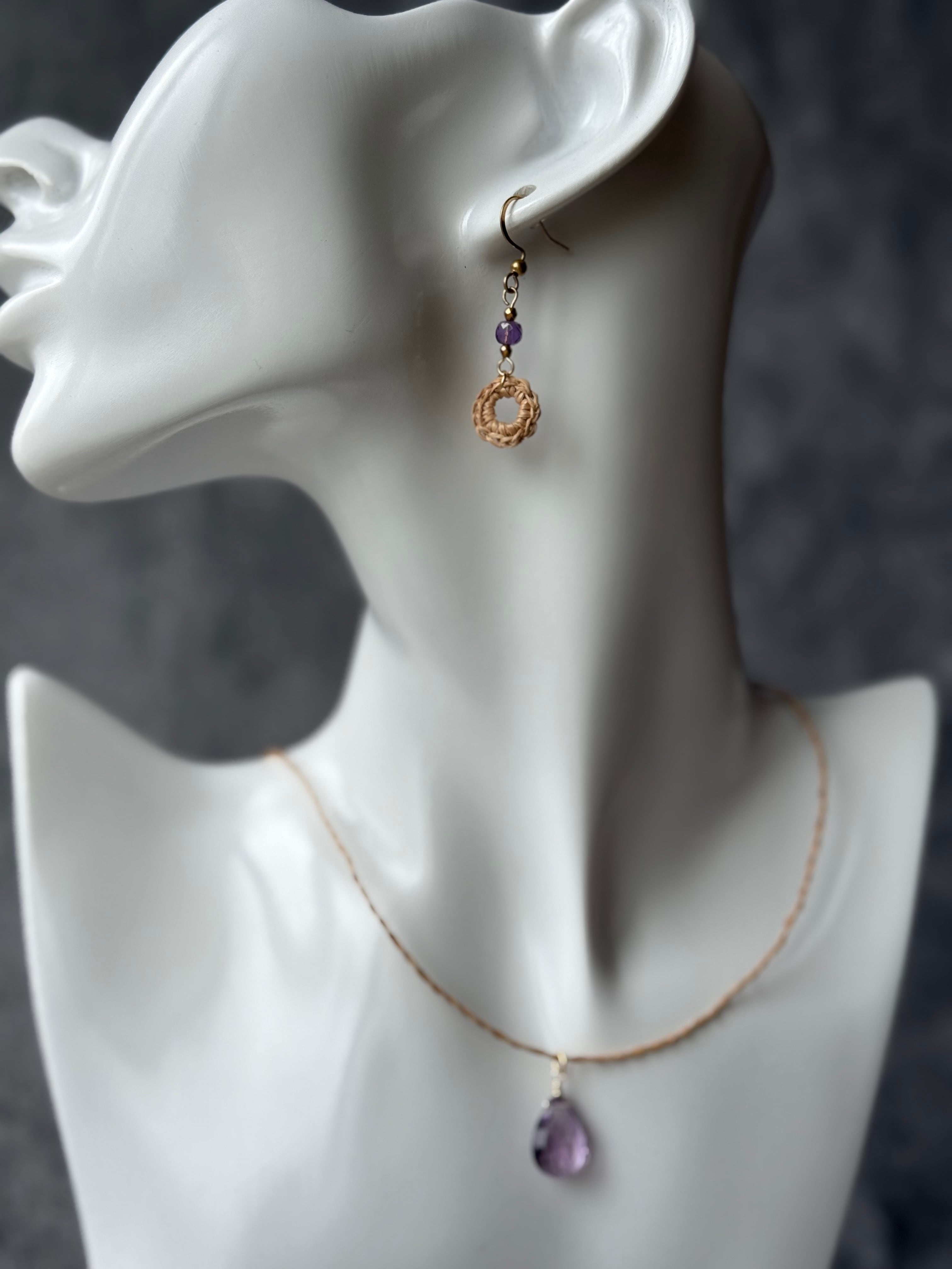 1月2月限定! アメジストピアスandネックレスセット | AOIFARM
