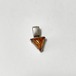 Old 925 Silver Amber Triangle Pendant Top Made In Hungury