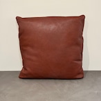 【在庫SALE】イタリア製 総革フェザークッション MARRONE