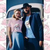 T-shirt -フラミンドリンキングB 4103