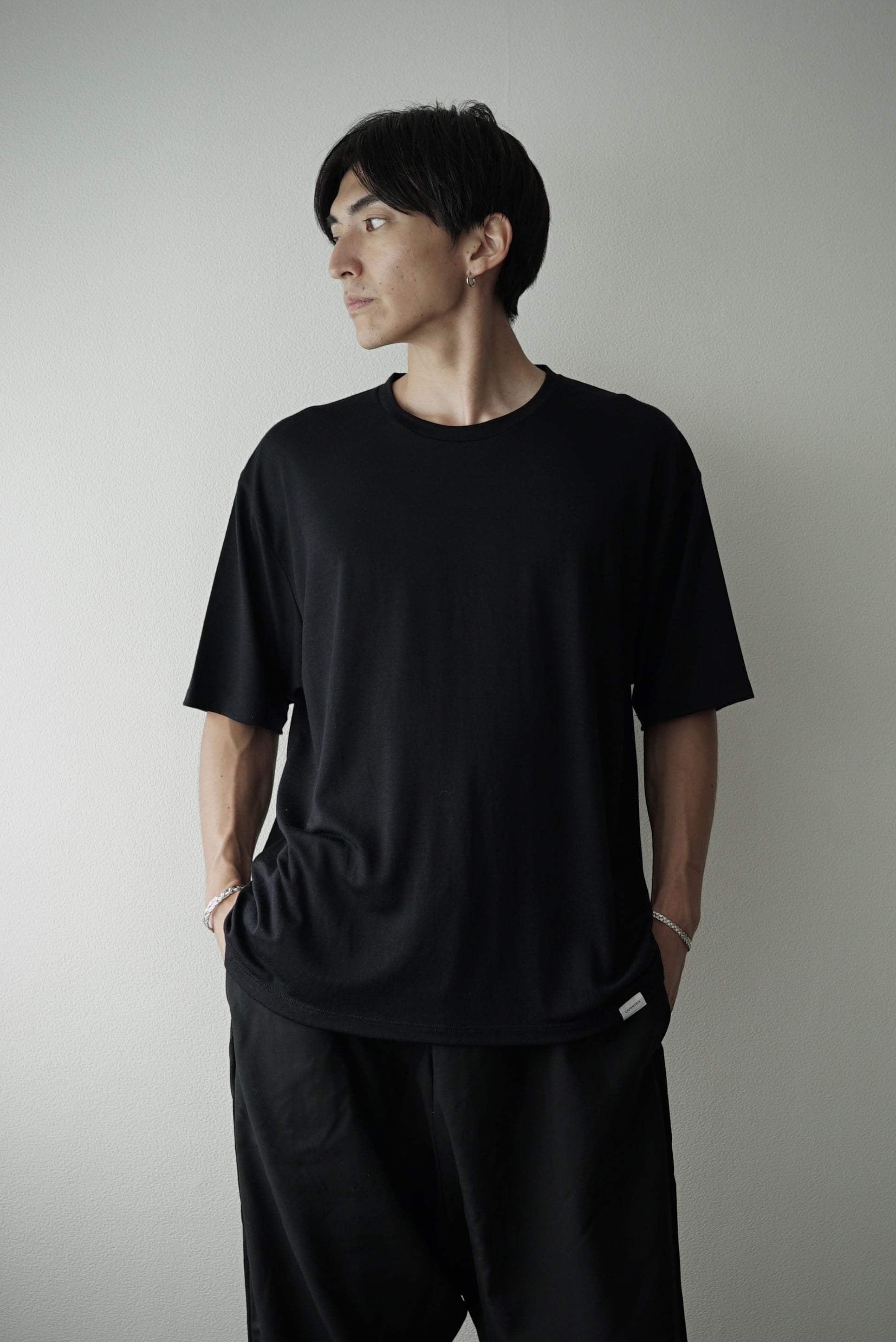 Super140s Washable Wool Jersey / S140 Wool Tee (MID NIGHT Super140s Washable Wool Jersey / S140 Wool Tee (MID NIGHT