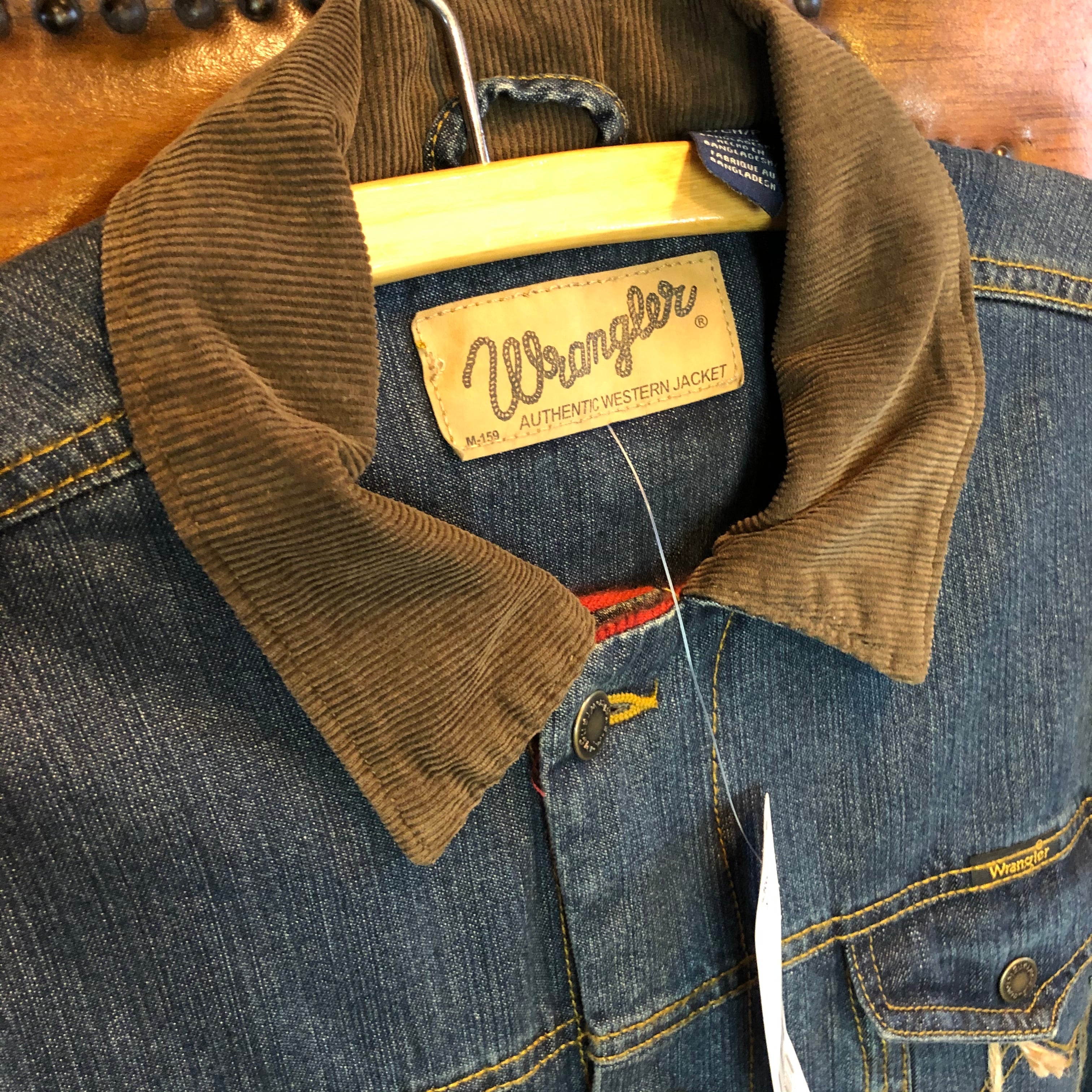 Wrangler Men's Blanket Lined Denim Western Jean Jacket 74265RT 