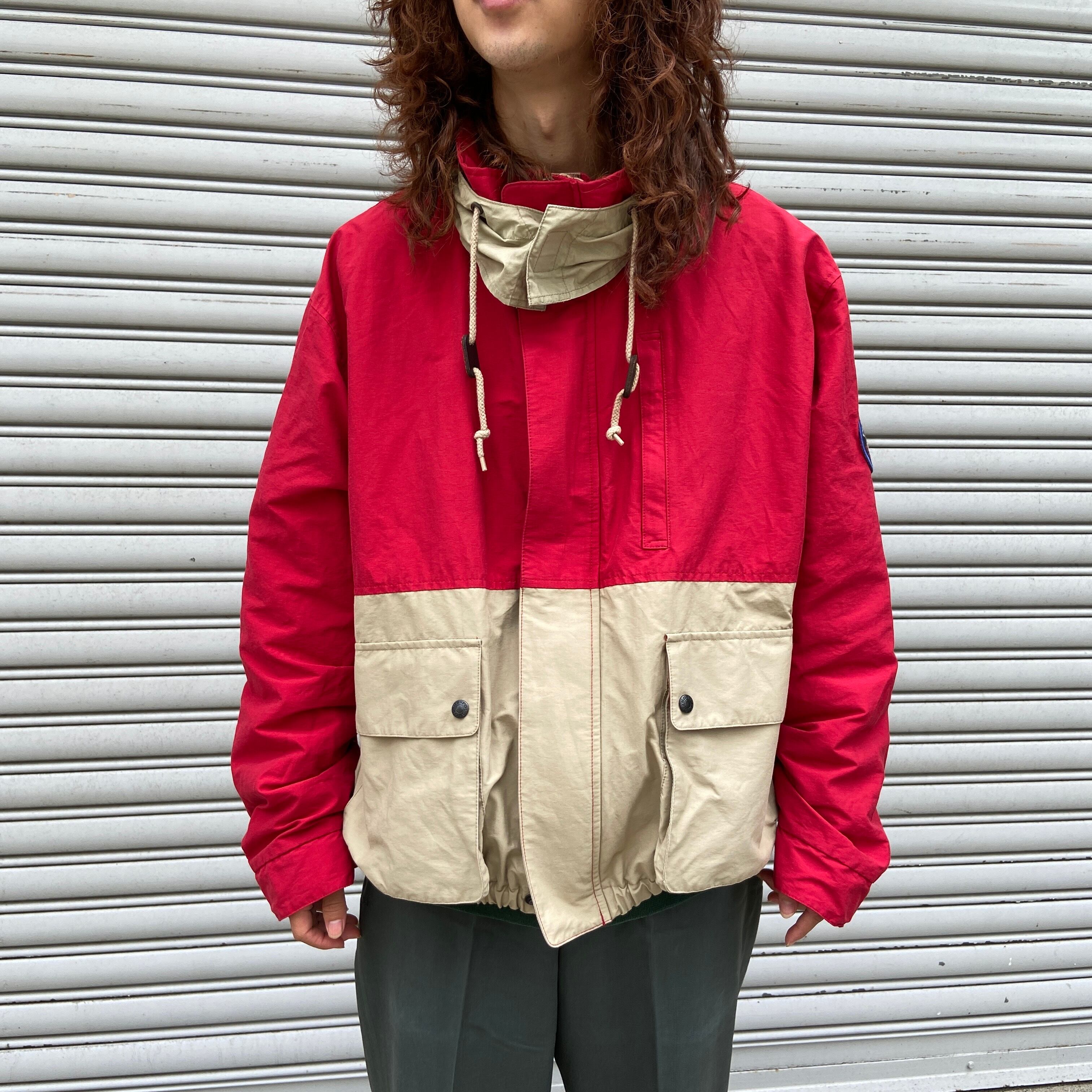 90s POLO SPORT ポロスポーツ バックロゴ バイカラーフリース XL