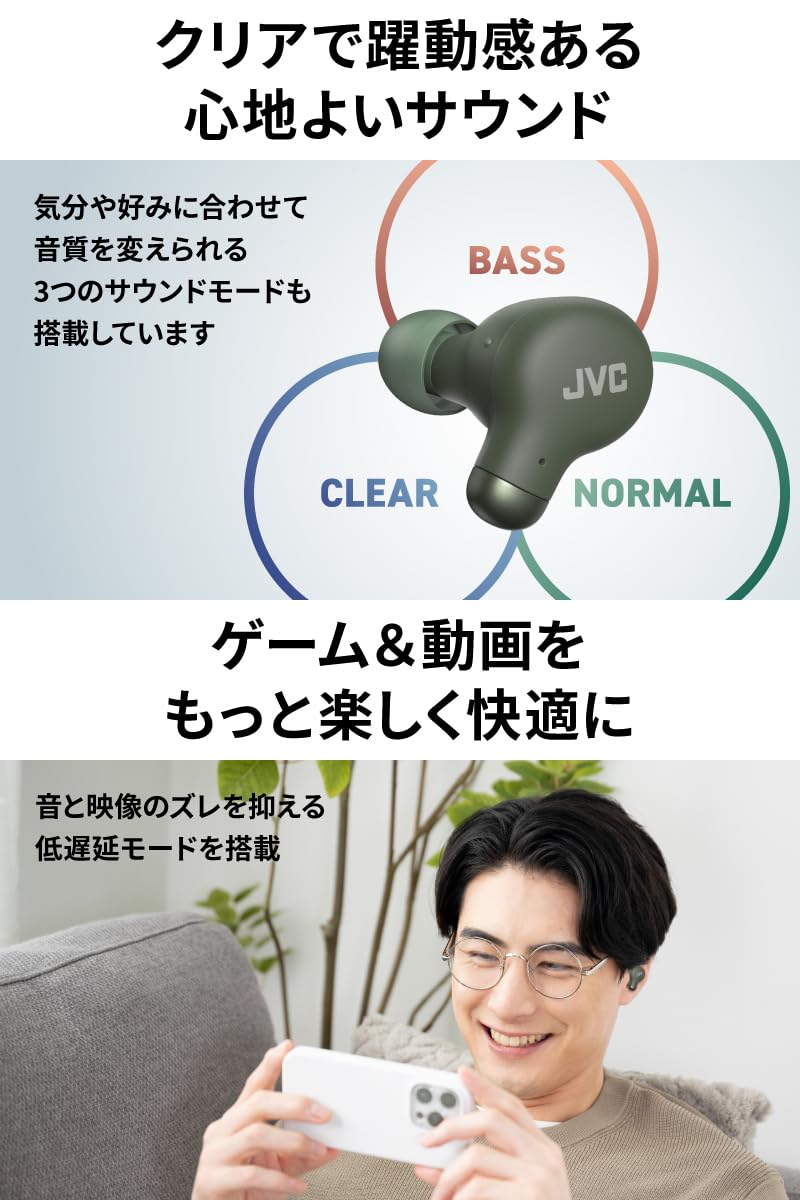 JVCケンウッド JVC HA-Z251T-B ワイヤレスイヤホン Bluetooth Ver5.3