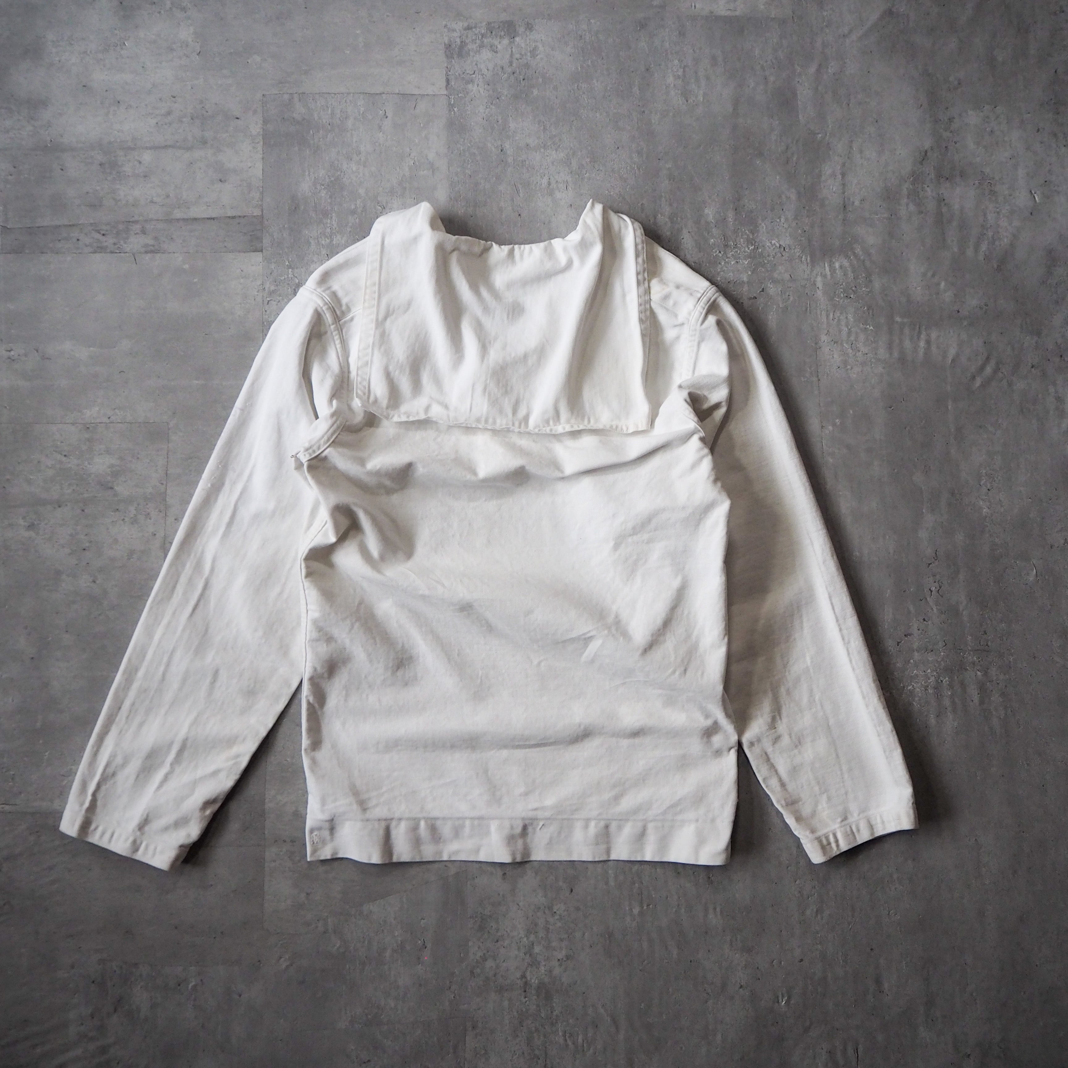 40s- “US NAVY” white marine sailor shirt 40年代 米国海軍