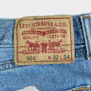 【LEVI'S】505 STRAIGHT FIT デニム ジーパン ジーンズ ストレートフィット テーパード ジッパーフライ W32 L34 リーバイス US古着