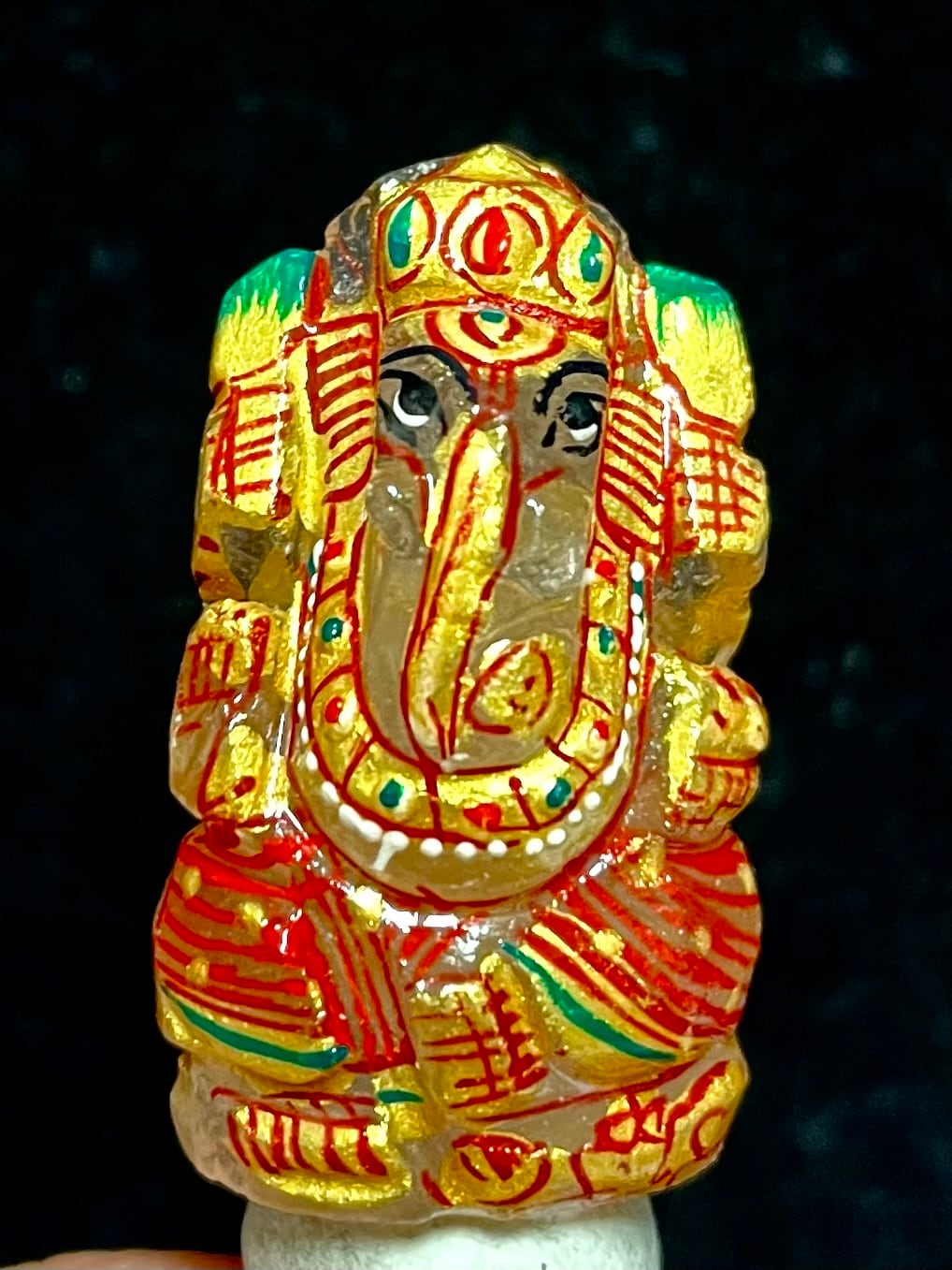 6) ミニ「スーパー・ガネーシャ」マニカラン水晶