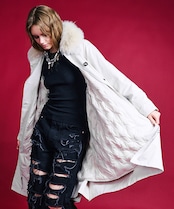 【ATELIER LINE】ロゴペイントステンカラーパデットコート　CQ-48062H