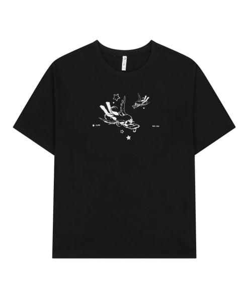 OJOS] OJOS x NOITOW SHU Graphic T-shirt / Black 正規品 韓国