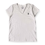 POLO RALPH LAUREN ポロ ラルフローレン Vネック 半袖 Tシャツ S/ホワイト メンズ