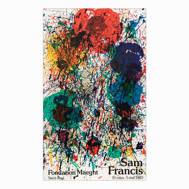 額装済/COMPOSITION 1983/サム フランシス/アートポスター Sam Francis