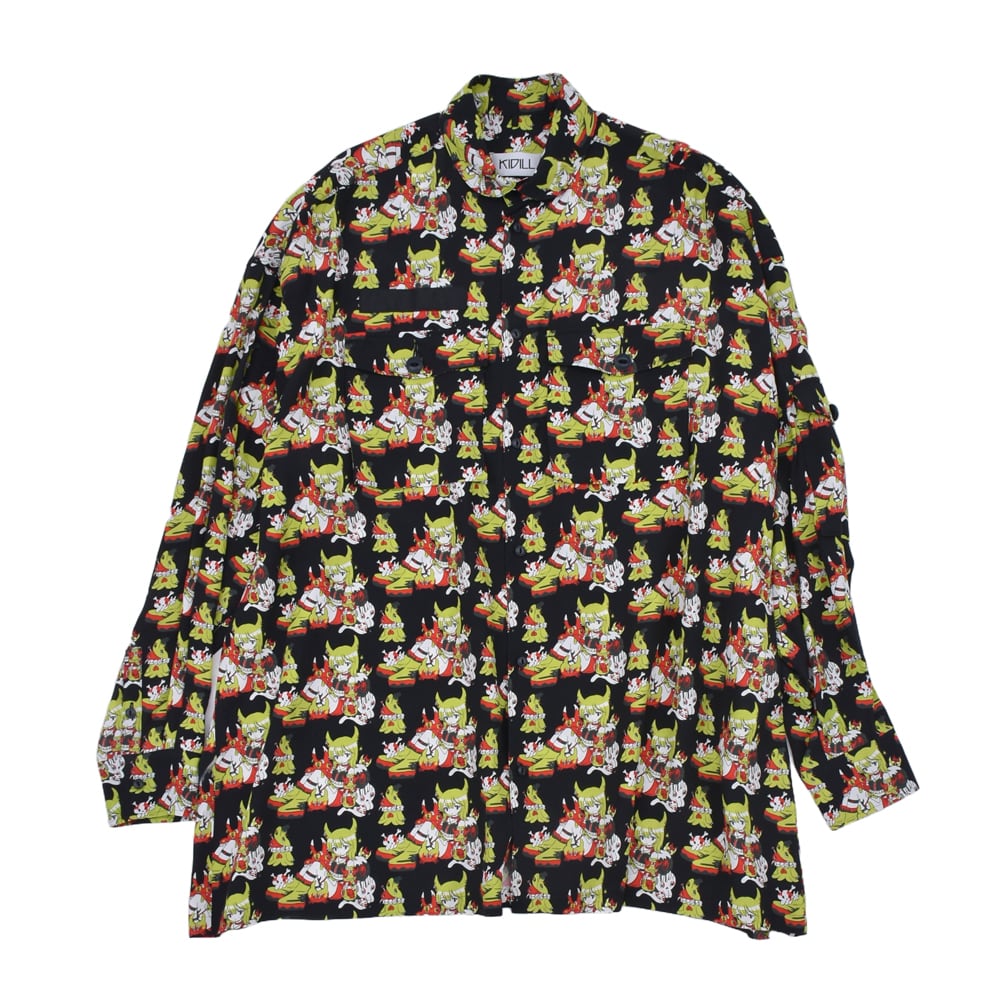 KIDILL】MILITARY SHIRT PUNK GIRL ARTWORK BY KAE | AYIN