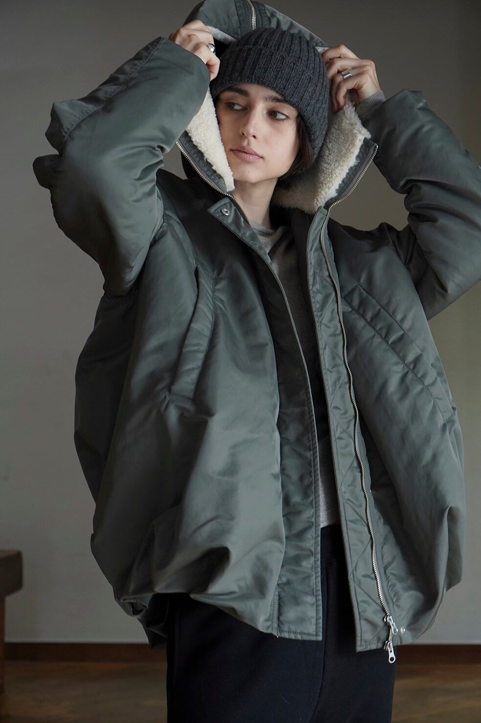23AW】CLANE クラネ / BALLOON DESIGN HOODED N3B | TRENT 