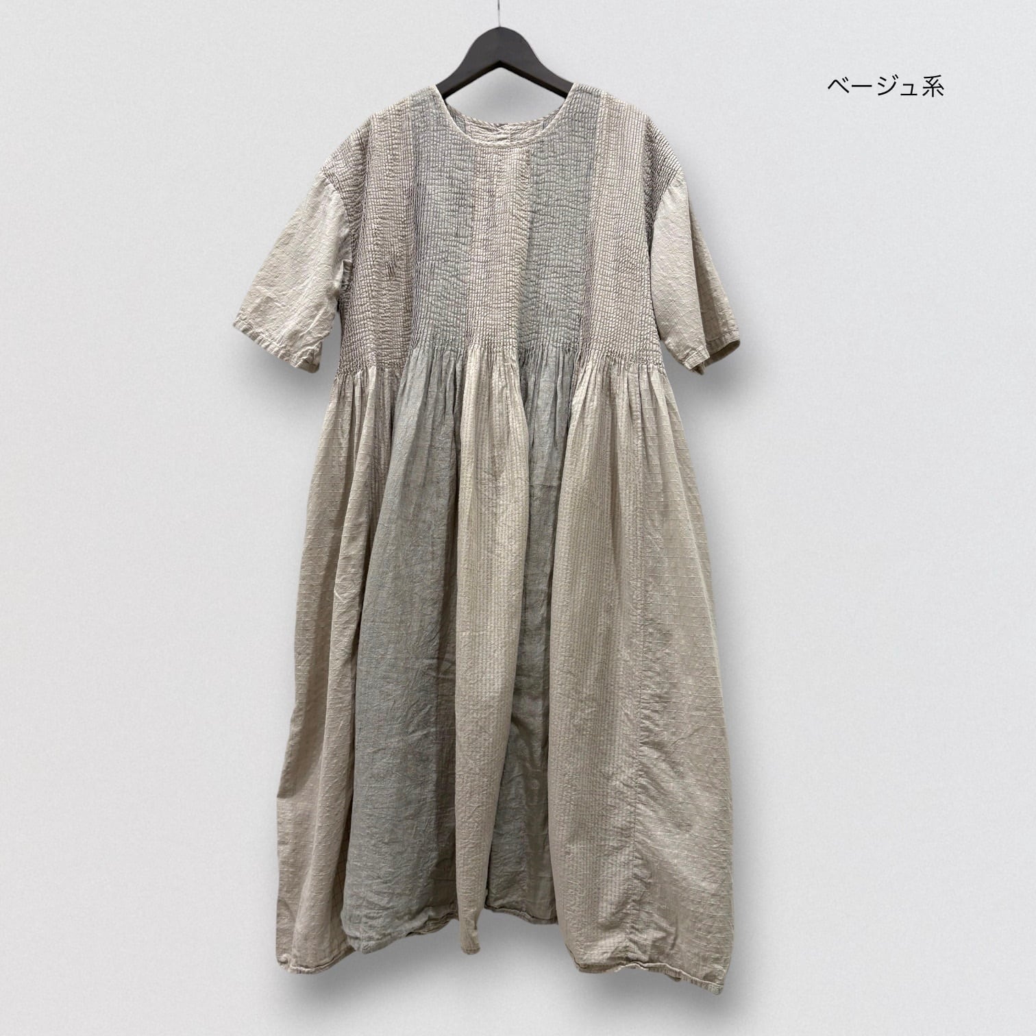maison de soil 80s ORGANIC COTTON/80s LINEN PATCHWORK OVERDYE CREW