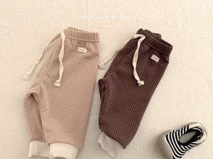 【valu bebe】リラックスジョガーパンツ ブラウン 70〜80cm
