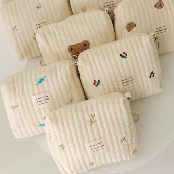 キルティング刺繍ポーチ | F.sourire