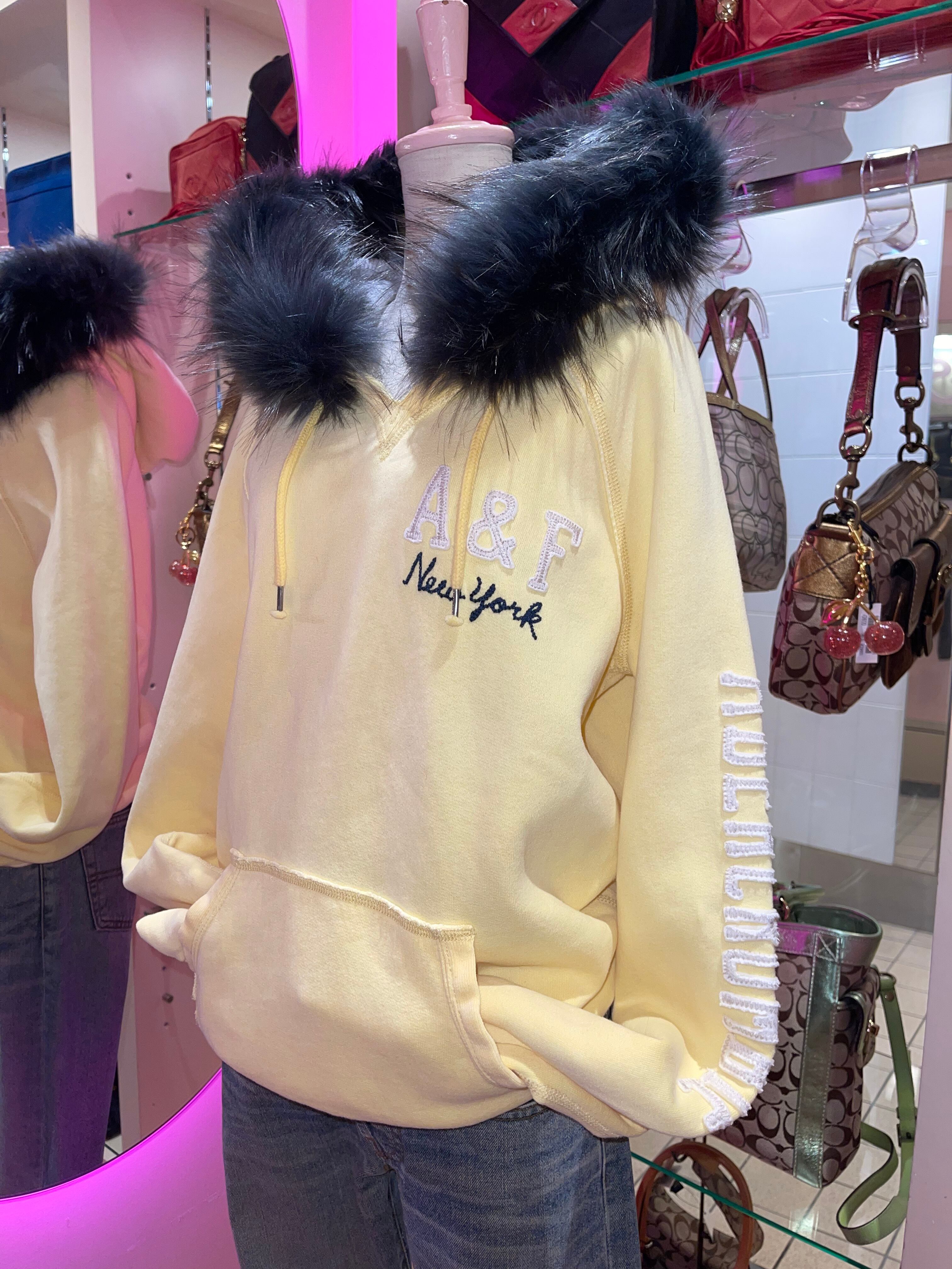 希少♡ヴィンテージ ラビットファー ムートンジャケット ストライプ調 FUR | TSUKI BOUTIQUE