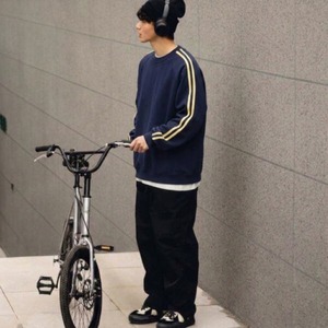 Plain color design sweat C4561