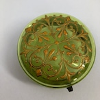 緑ガラスのジュエリーケース　蝶番ケース　 15otb2