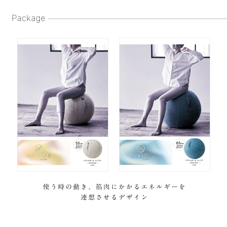 MIVIOS バランスボール シェリア 65cm ロイヤルブルー MVS365 | ALINCO