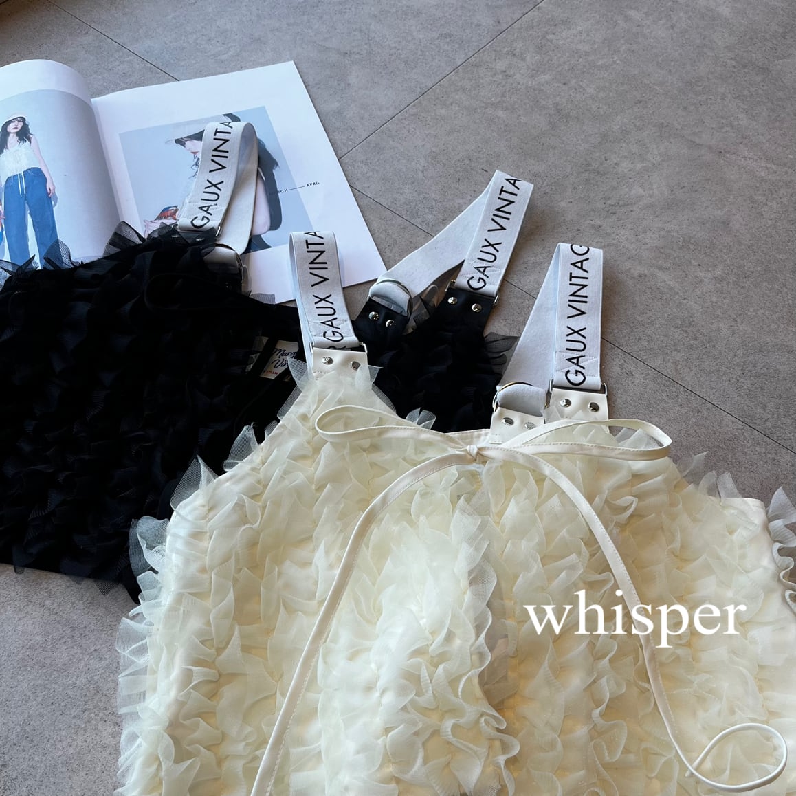 ayane テンセルデニムフリルポンチョ（N) | whispermusee