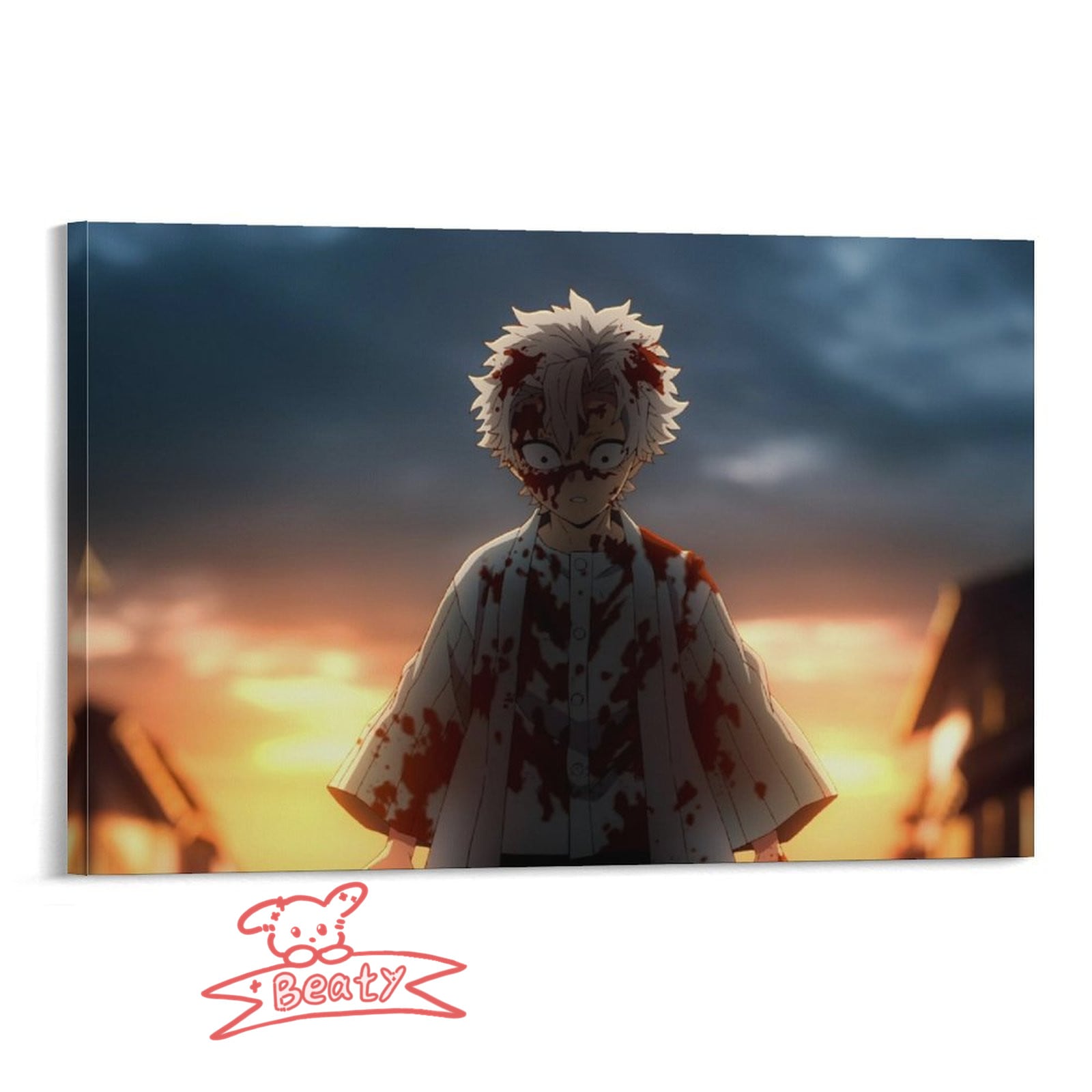 鬼滅の刃 アートパネル ポスター 風柱・不死川実弥 木枠セットアニメ