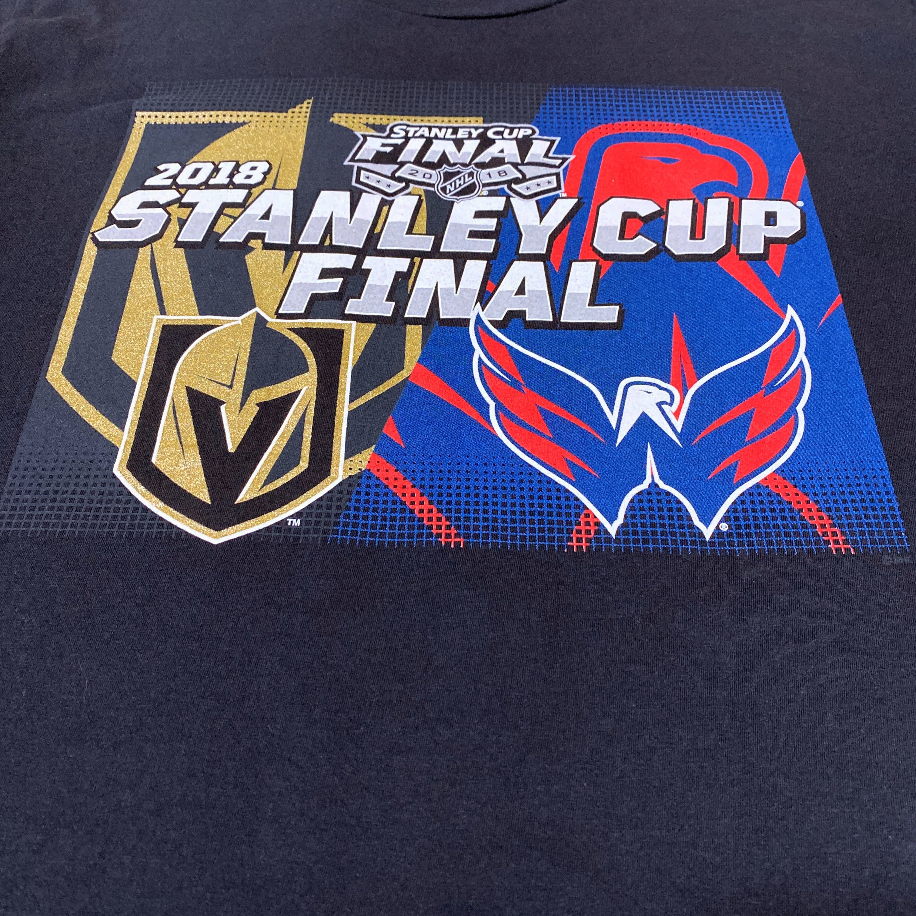 Fanatics ファナティクス NHL 2018 StanlayCup Final スタンレーカップ ファイナル プリント Tシャツ L USA古着