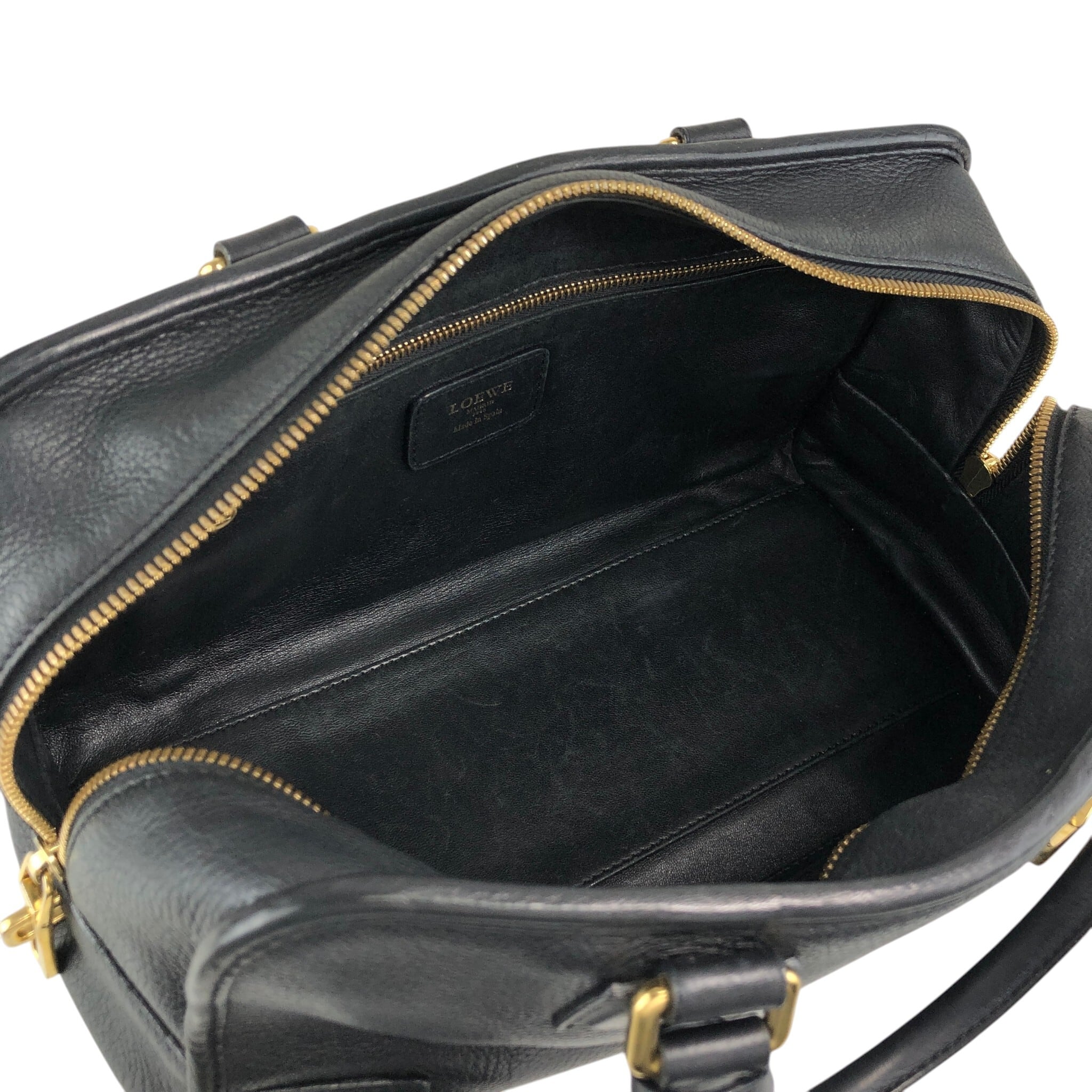 LOEWE ロエベ アマソナ28 ハンドバッグ ブラック アナグラム レザー