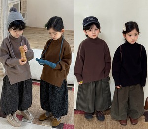リブニットプルオーバー（4色展開）JIAY｜トップス セーター｜小学生 ジュニア対応｜通学 普段着｜韓国子供服｜男の子 女の子｜80-140cm｜2026秋服 ［取寄］