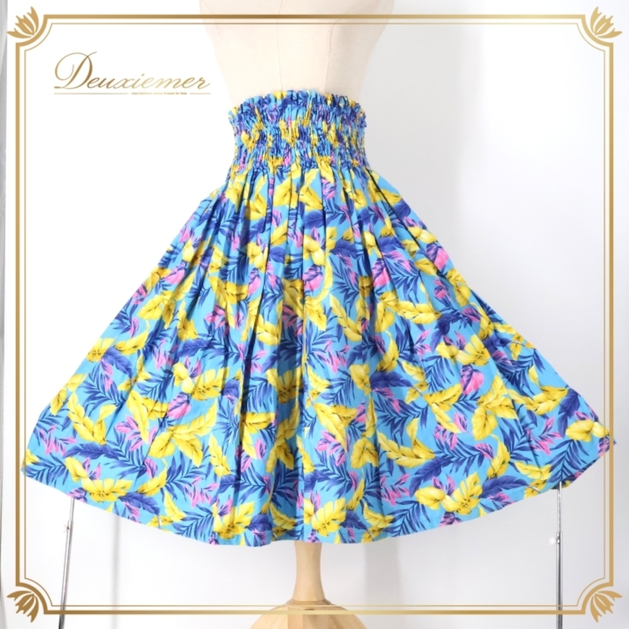 フラダンス 衣装 パウスカート ブルー系 ハワイアンプリント アロハ フラ ダンス レッスン 練習 植物柄 シングル スカート フレア 華やか 鮮やか かわいい おしゃれ 上品 イエロー系 ピンク系 水色 青 黄 ピンク レッスン着 練習着 フラダンス衣装 おしゃれ スポーツウェア カラフル ふんわり ハワイアン ファッション エスニック エレガント かわいらしい