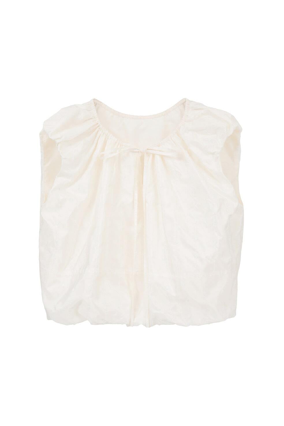 CLANE W FACE DOT SLEEVELESS RIBBON TOPS | FLICKA ASHIYA