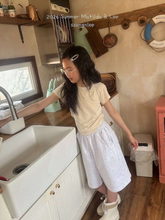 【予約】matilda&Lee ホルターネックレイヤードT tops 女の子　小学生　キッズ　韓国子供服　海外ファッション　nicoru. ニコル　子供服