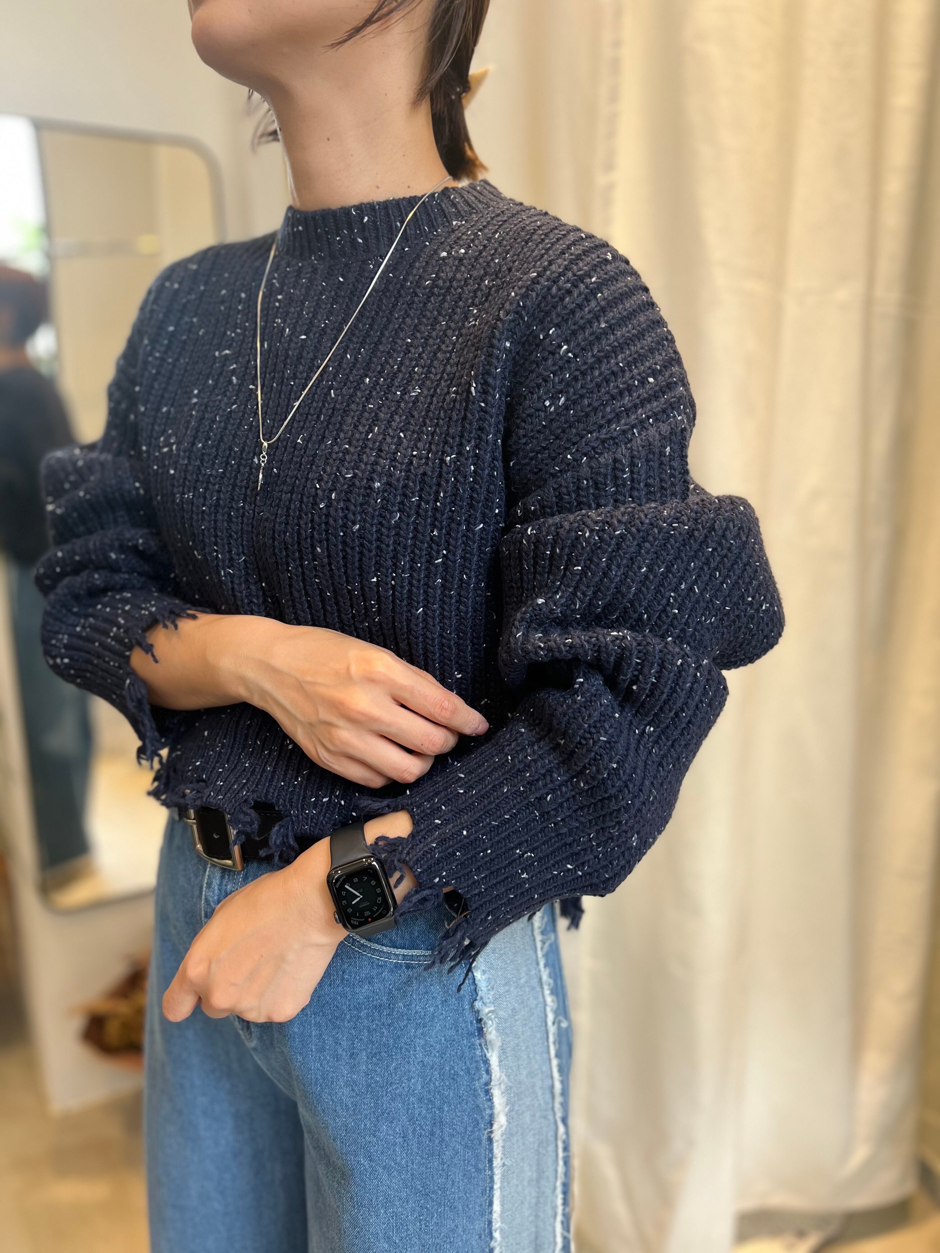 【cafune】ネップダメージニットプルオーバー 535984