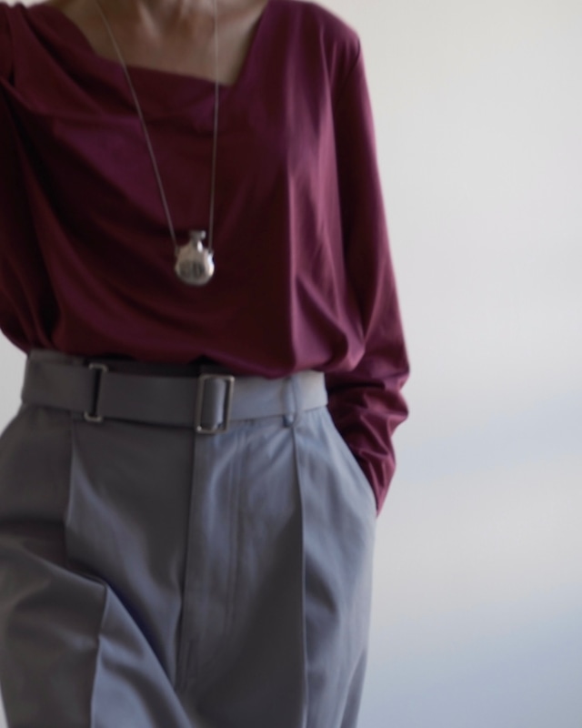 JIL SANDER　DRAPED NECK TOP