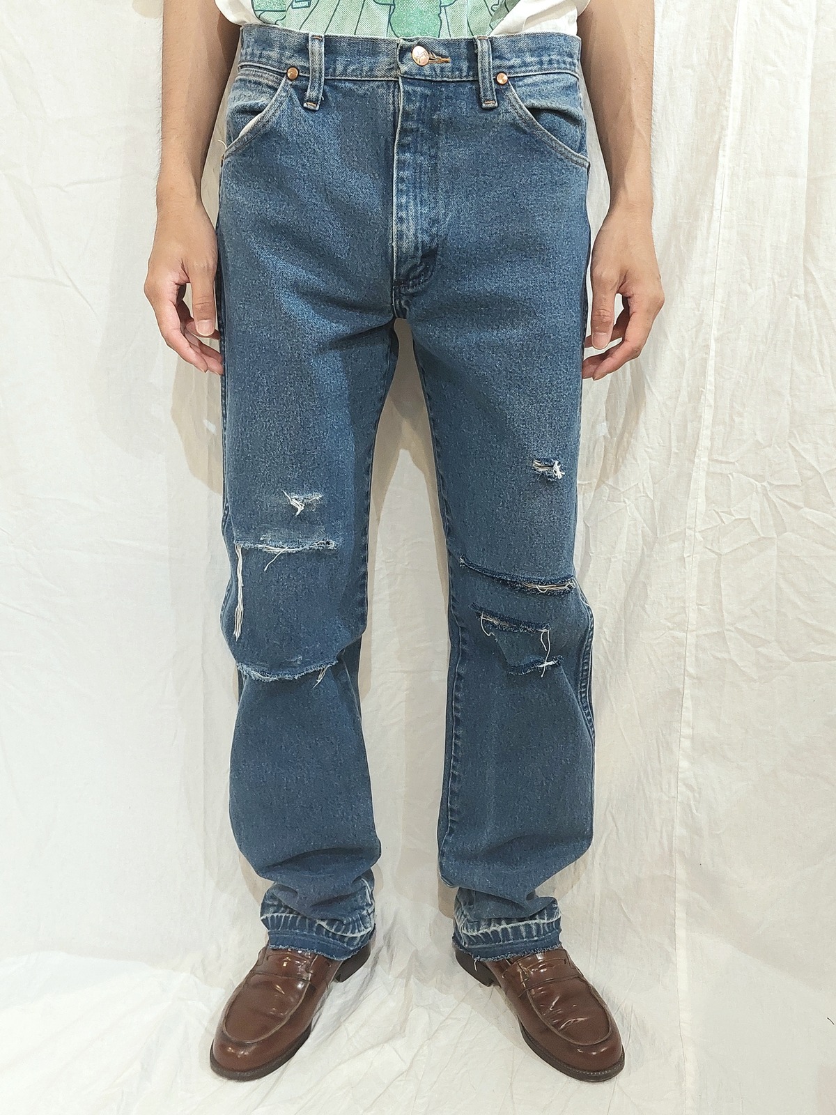 Wrangler Damaged denim pants [fa-21] ラングラー ダメージデニム 