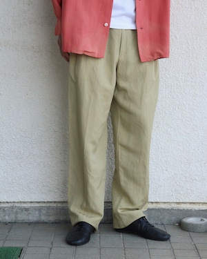 90's Linen rayon wide slacks made in Italy.
