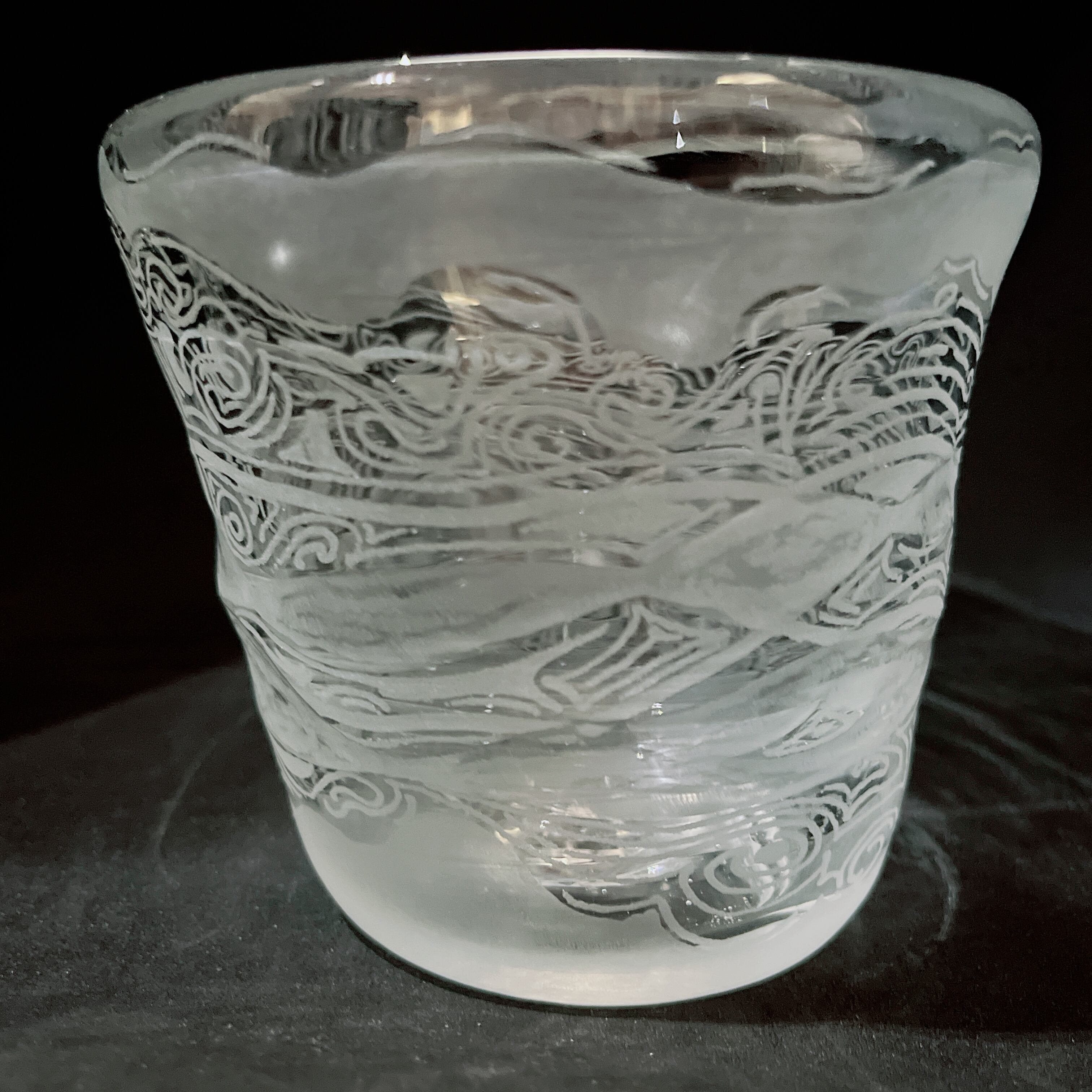 ザルツブルグ　サンドブラスト　グラビールガラスボウル　ハンドメイド ザルツブルグ サンドブラスト グラビールガラスボウル ハンドメイド