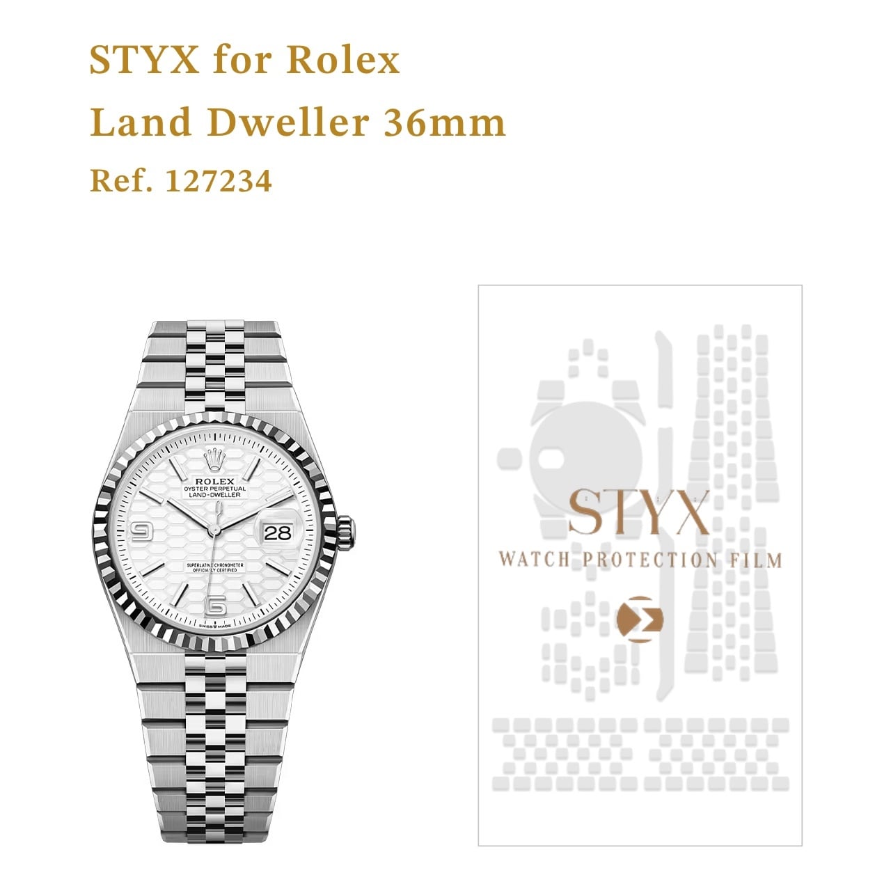 STYX 保護フィルム】for Rolex Land Dweller 40 | STYX