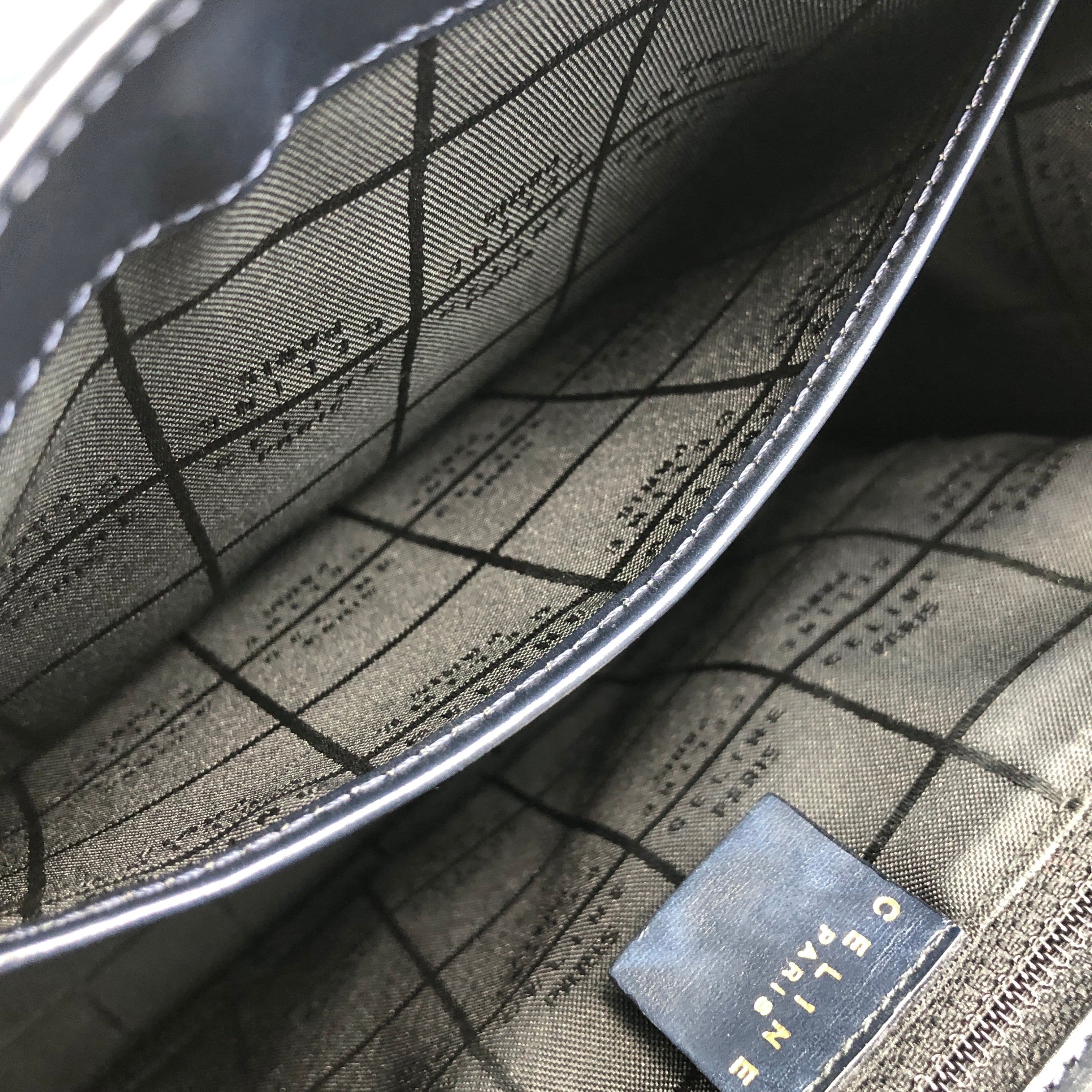 CELINE セリーヌ ハンドバッグ ネイビー スターボール レザー vintage