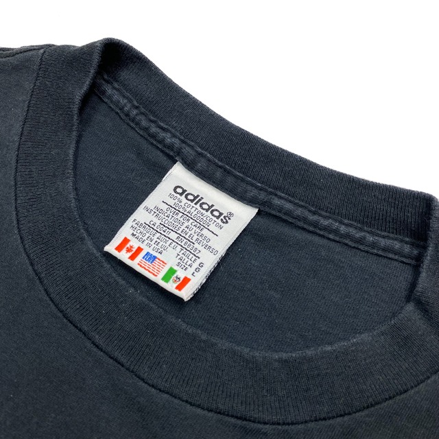 80's〜90 "adidas" Printed T-Shirt / アディダス 万国旗タグ Tシャツ L 古着 | WhiteHeadEagle