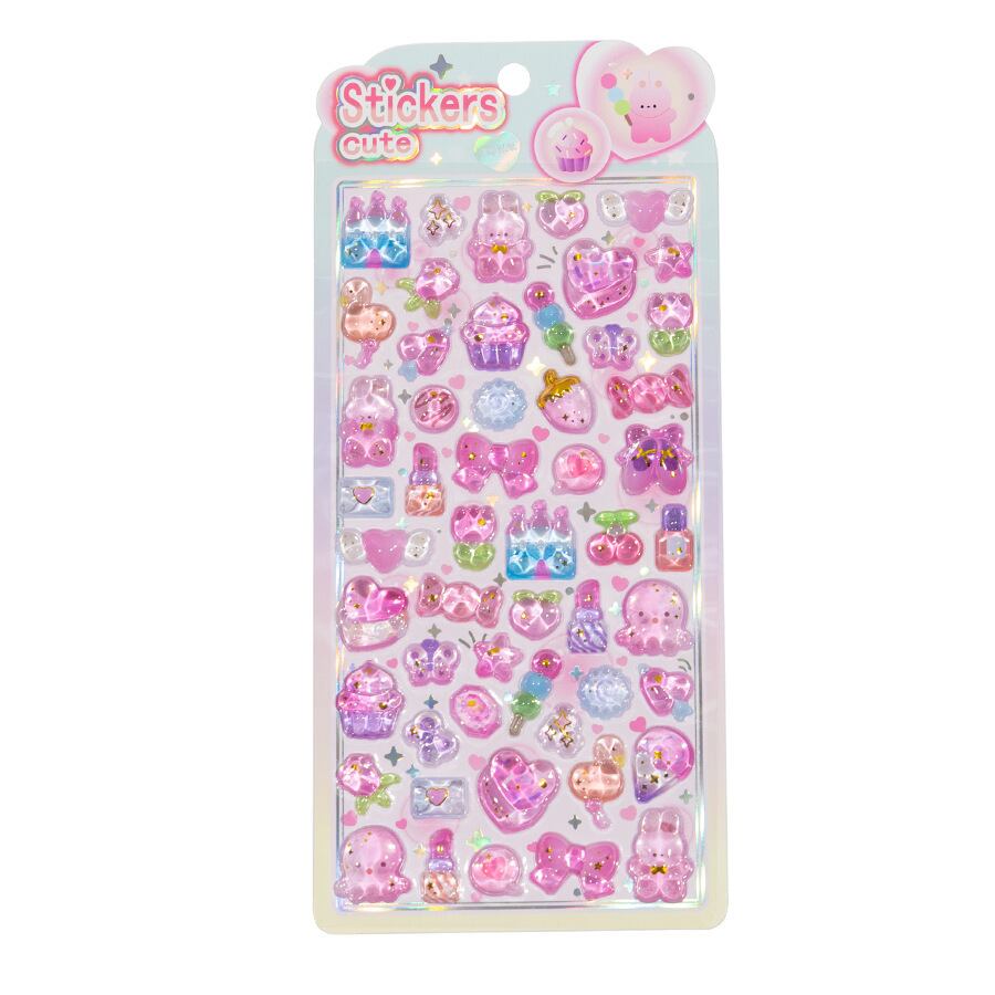 ぷっくりシール ピンク 09 海外製ぷっくりシール①ピンク | candybox