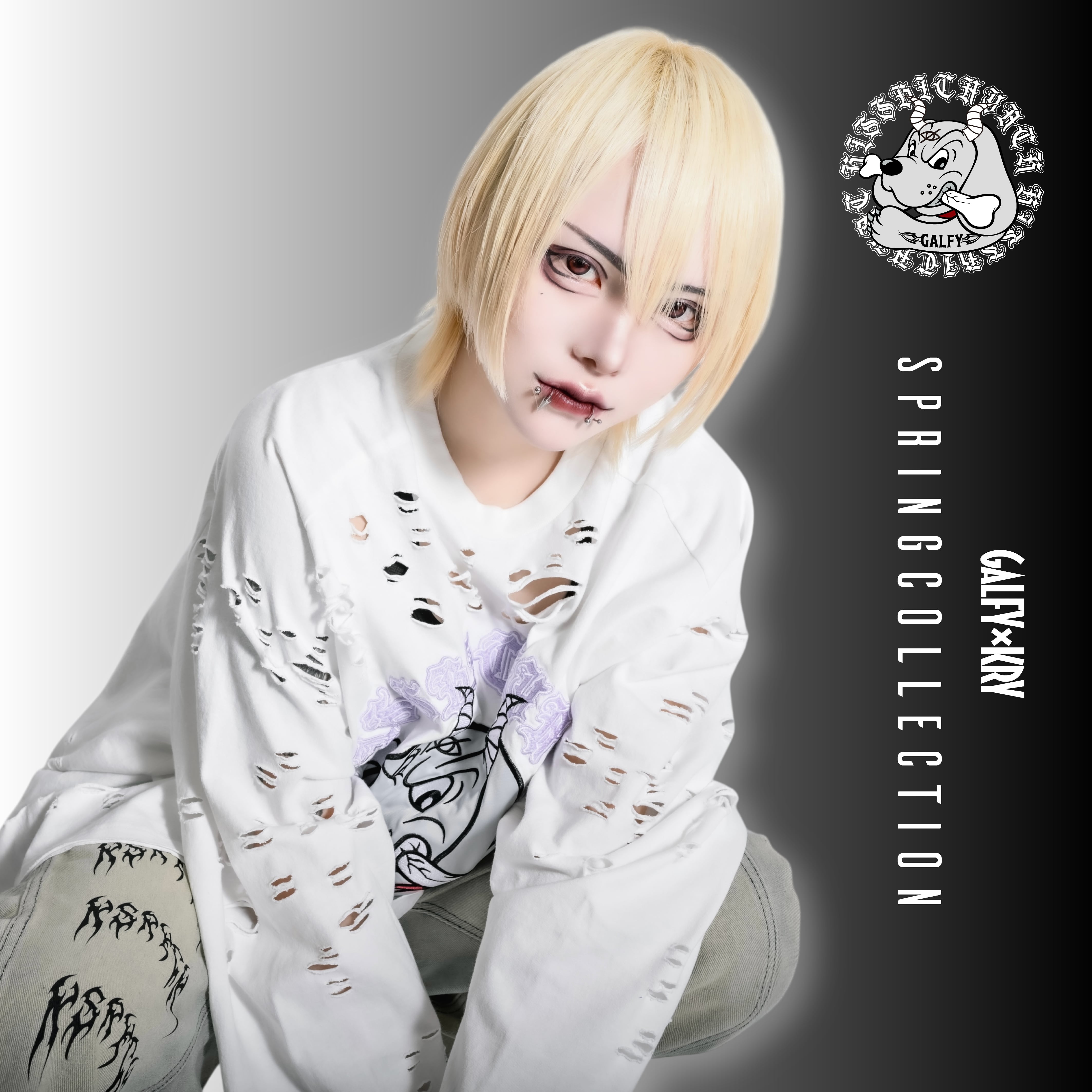 予約】「大萌袖ブリーチぼろぼろT」 | KRY clothing