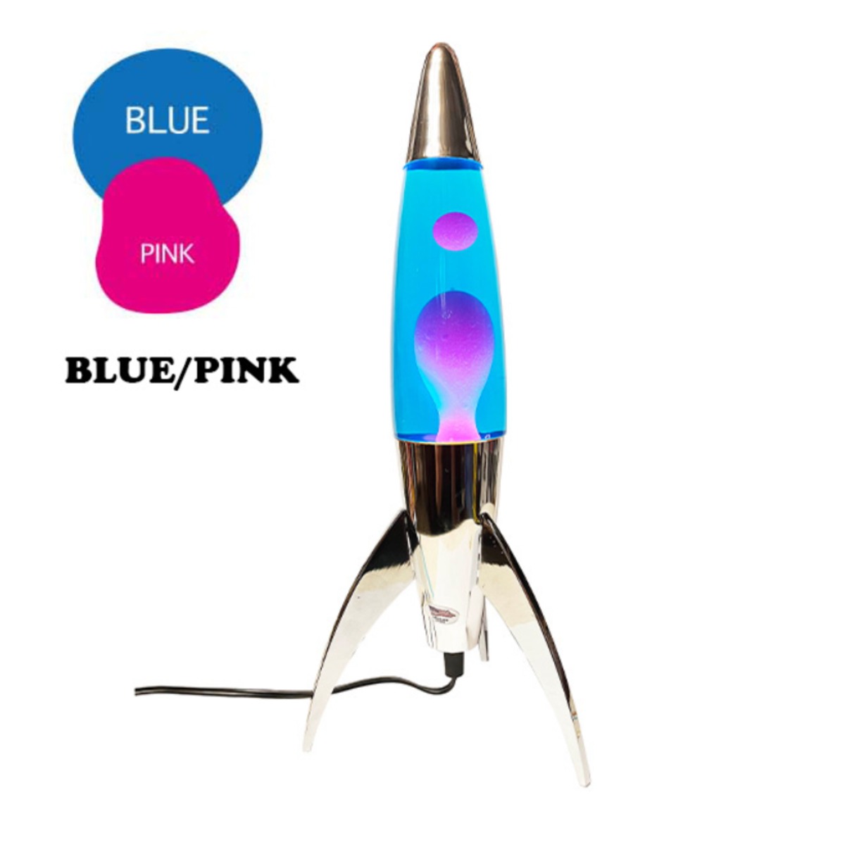 レトロ ロケットラバランプ ブルー ピンク | 暮らしのトレジャー生活