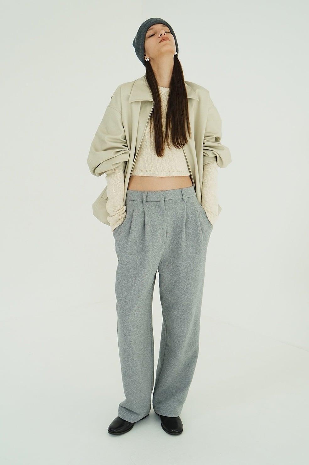 CLANE(クラネ) TWO TUCK SWEAT PANTS GREY | サウスオレンジ｜メンズ