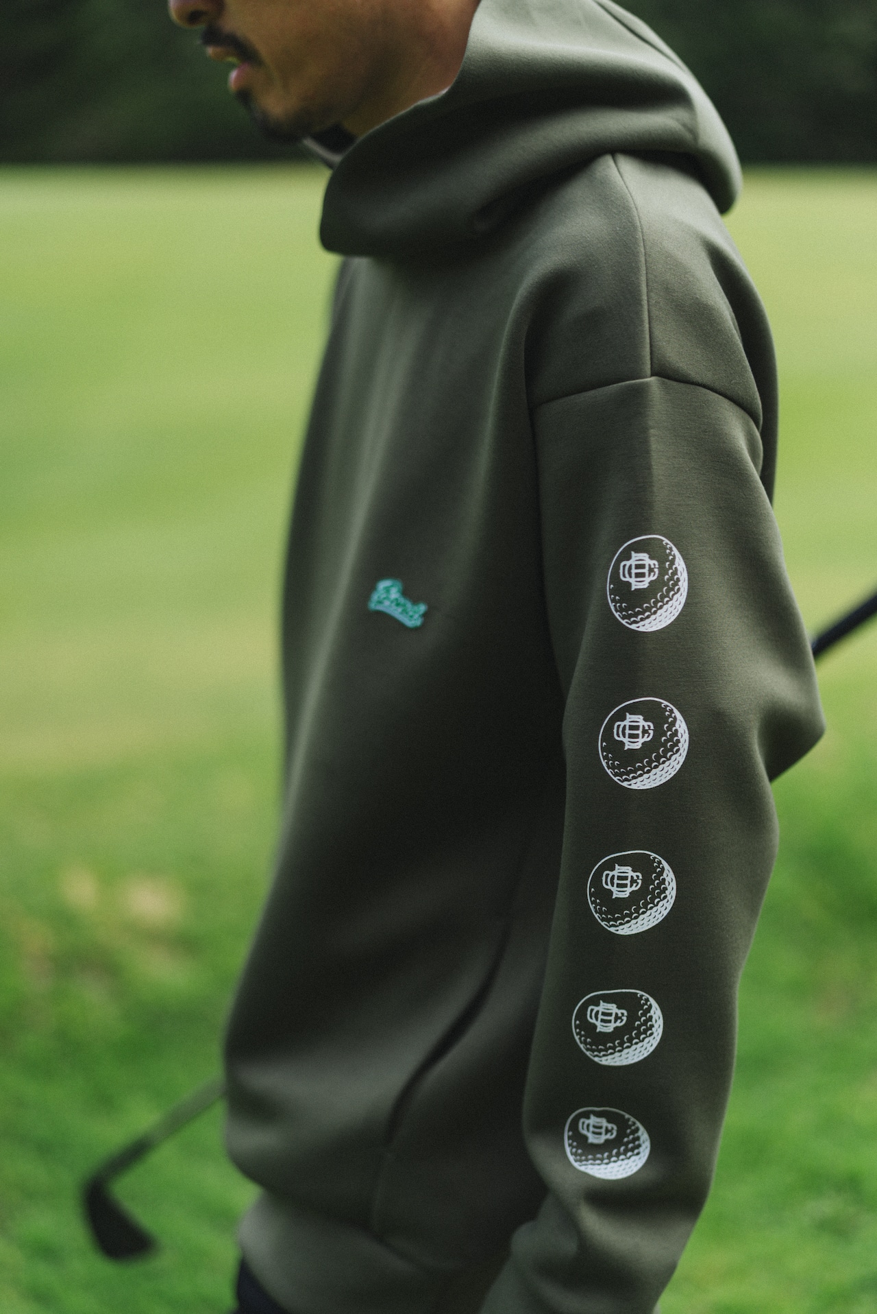 BALL SLEEVE TECK SWEAT HOODIE GREEN【PRE ORDER】
